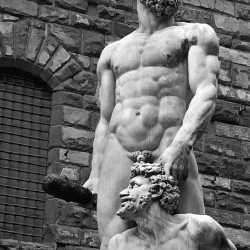 Marble statues in the Piazza della Signoria