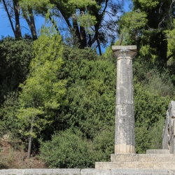 Near Hera's temple, the site the Olympic torch is still lit for each games.