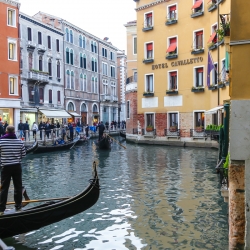 The canals were jammed with gondolas.