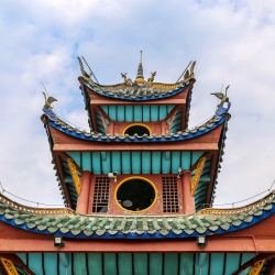 Top of the Shibaozhai Pagoda.