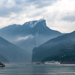 The entrance to the first of the three gorges: Wu Gorge.