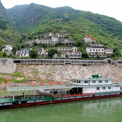 Thousands of villages along the river were relocated hundreds of feet uphill. Millions of people were displaced by the rising waters from the dam.