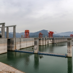 The dam provides hydroelectric power and flood control of the mighty Yangtze.