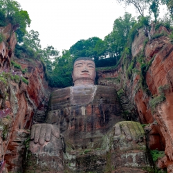 Leshan Buddha, 71 meters tall. The tallest pre-modern scultpure in the world.