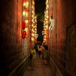 There was something about this lantern lit alley.