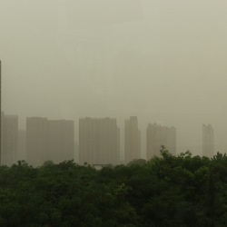 Dust, dirt and smog filled the air in Xi'an.