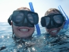 Snorkeling with the whale sharks.