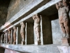 These figurines lined the walls of the steamroom in the baths.