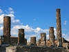 Ghostly columns line the forum.