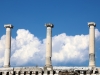 Ghostly columns line the forum.